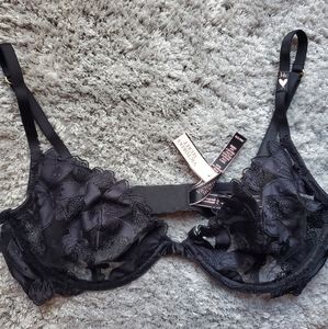 Victoria's Secret Bra Floral Embroidery sheer mesh
